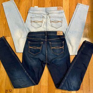 BUNDLE OF 2 Abercrombie Kids Skinny Jeans Sz 13/14